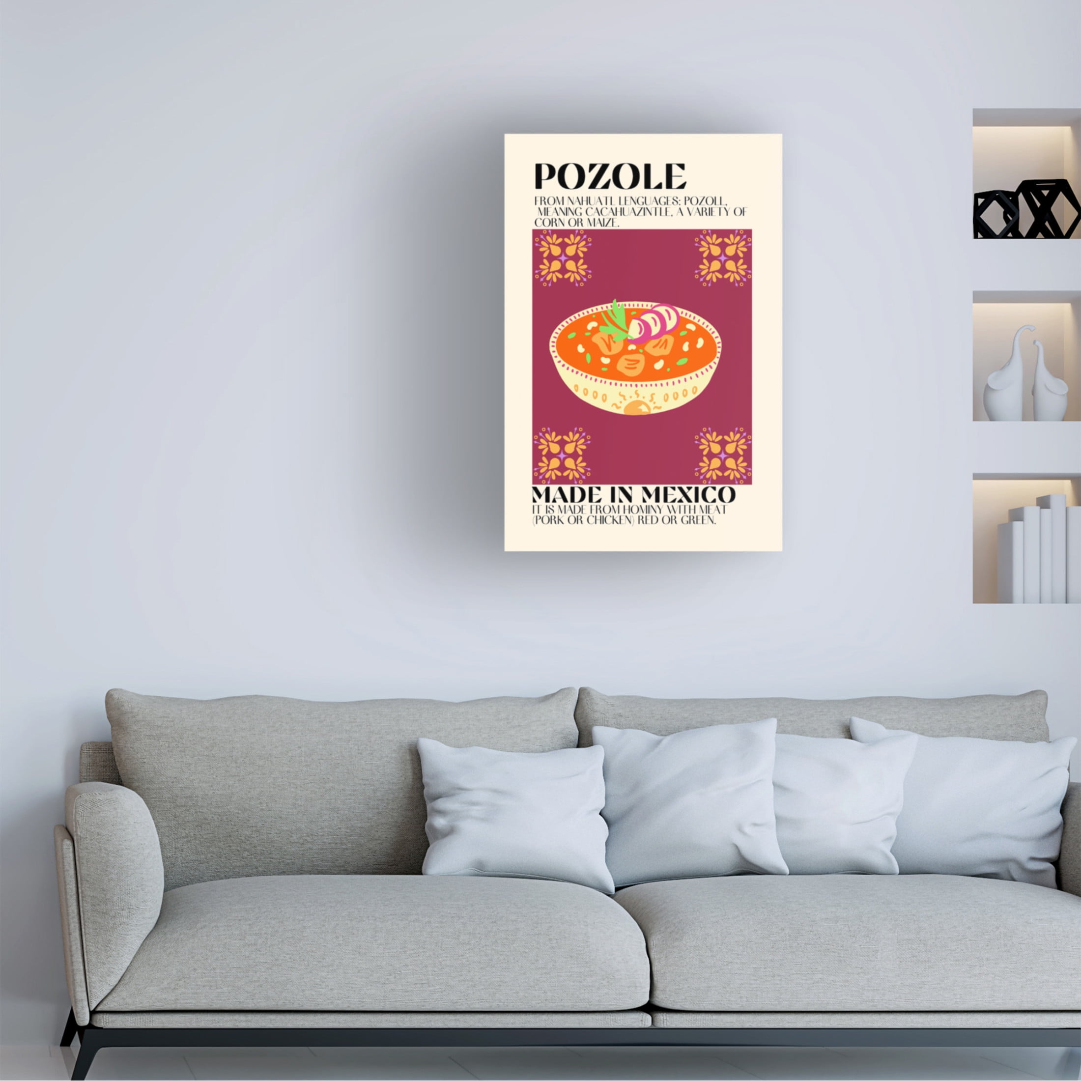 Canvas Wall Art - Gaec Studio 'Pozole' Wall Art for Living Room, Bedroom, or Office Décor by Trademark Fine Art - 16 x 24 Inches
