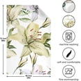 thumbnail image 3 of Kitchen Towels Fresh Lily Flowers Pattern Cleaning Towel Absorbent Hand Towels Tea Towels for Home Restaurant Dish Clean 28" x 18", 6PCS, 3 of 7