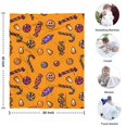 thumbnail image 4 of Halloween Candy Assortment Pattern Blanket,Comfortable Soft Lamb Wool Throw Blanket,All Season,Warm Lightweight Blankets for Sofa Bed Couch Living Room Chair,30"x40", 4 of 4