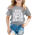 thumbnail image 1 of TZEWGL Tops For Toddler Short Sleeve 100 Days Of School Prints Trendy Fans Present Clothes For Infnants size 8-9T, 1 of 4