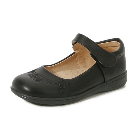 

Girls Elegant Non-slip Mary Jane With Floral Embossed For School Uniform Performance
