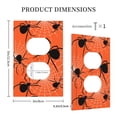 thumbnail image 3 of DouZhe 1-Gang Duplex Outlet Cover, Cartoon Spiderweb Spiders Decorative Wall Plates, 3 of 7