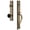 Vintage Brass, variant on Grandeur 854408 Carre Solid Brass Rose Keyed Entry Single Cylinder Full Plate 'S' Grip