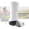thumbnail image 2 of DIFFYBOX Mens Cushioned Athletic Crew Socks, 5 Pairs Moisture Wicking Breathable Work Hiking Running Socks for Men Size 10-13 & 13-15, 2 of 7