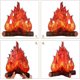 thumbnail image 2 of KAIYANG Decoraciones de cartón para fogatas en 3D, decoraciones de fiesta de papel con llamas falsas, 2 piezas, 6 piezas, 2 of 5