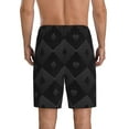 thumbnail image 3 of Bixox Men's Black Poker printed lightweight casual shorts, soft sleep shorts with pockets., 3 of 7