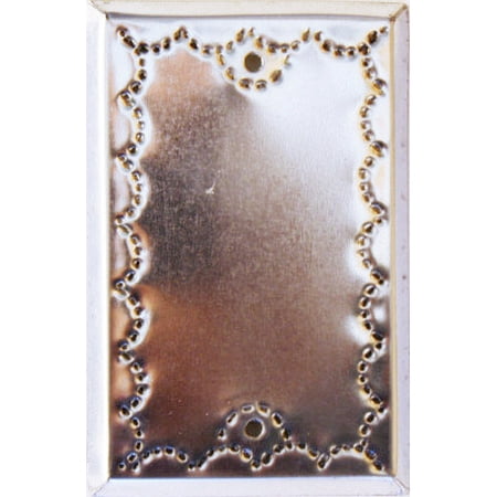 Tin Single Switchplate - Single Cover Silver Tin Switchplate