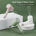 thumbnail image 3 of 2-in-1 Multi-Function Blender for Mashing Garlic and Beating Eggs, Electric Cordless Portable USB 3-Speed Adjustable Blender with Double Whisk 250ml Garlic Masher, 3 of 8