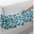 thumbnail image 2 of Abstract Bed Skirt, Random Paintbrush Strokes Modern Repetitive Bold Hits in Cold Tones, Elastic Bedskirt Dust Ruffle Wrap Around for Bedding Decor, 4 Sizes, White and Multicolor, by Ambesonne, 2 of 2