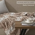 thumbnail image 3 of Sedona House Fuzzy Faux Fur Cheetah Throw Blanket,Lightweight Plush Cozy Soft Microfiber for Couch Travel,50 by 60-Inch,Brown Sand Leopard, 3 of 8