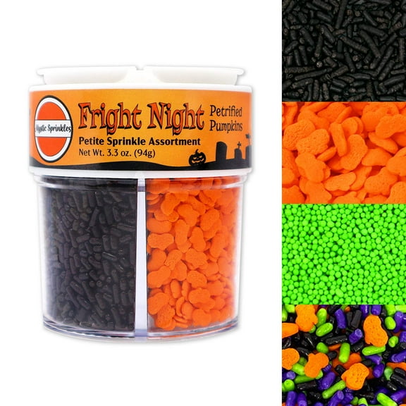Mystic Sprinkles Fright Night Petrified Pumpkins Petite Sprinkle Assortment 3.3oz