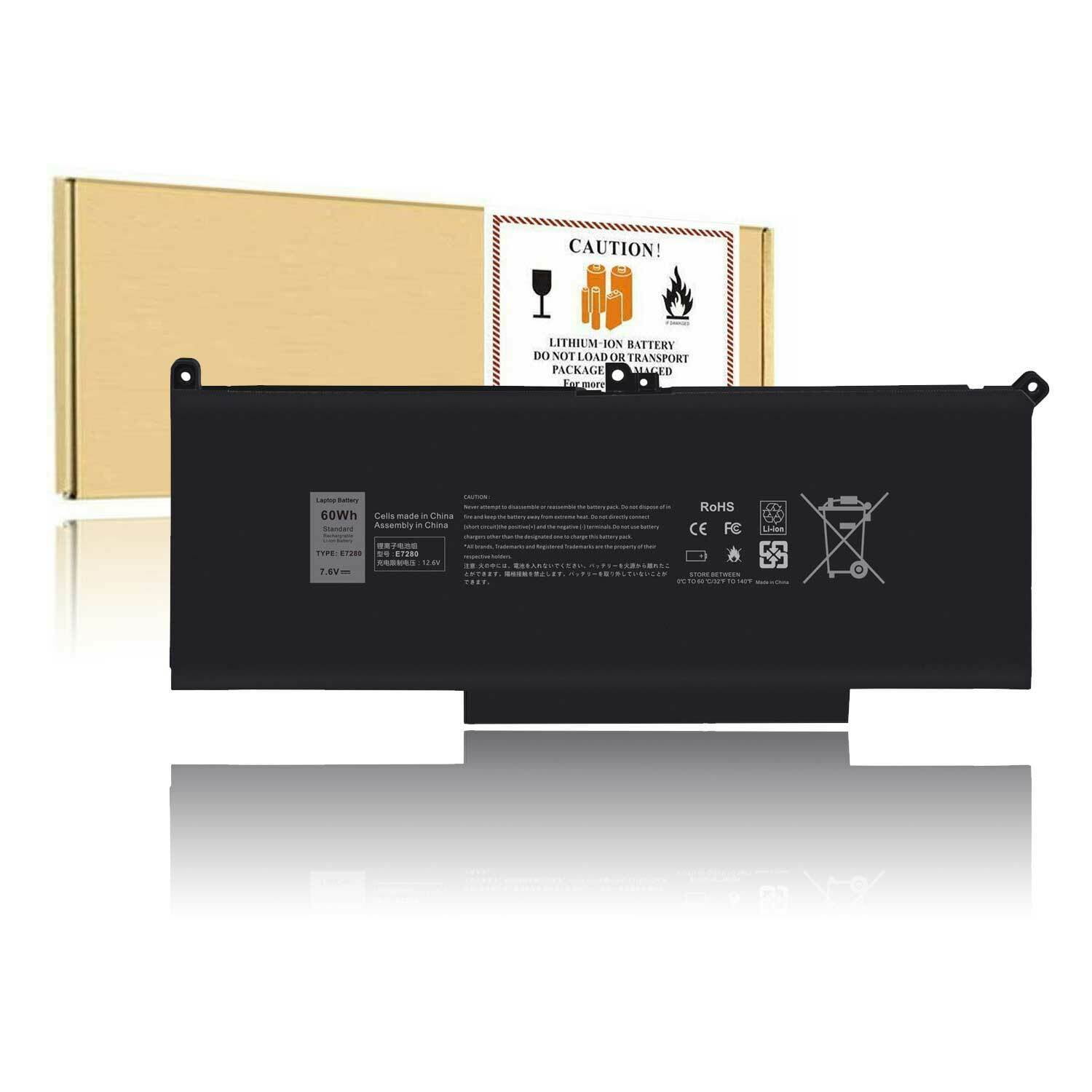 F3YGT Battery For Dell Latitude 12 13 14 E7280 E7480 7480 7490 7380 ...