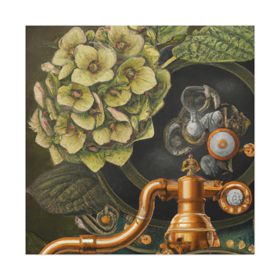 A Steampunk Hydrangea - Canvas