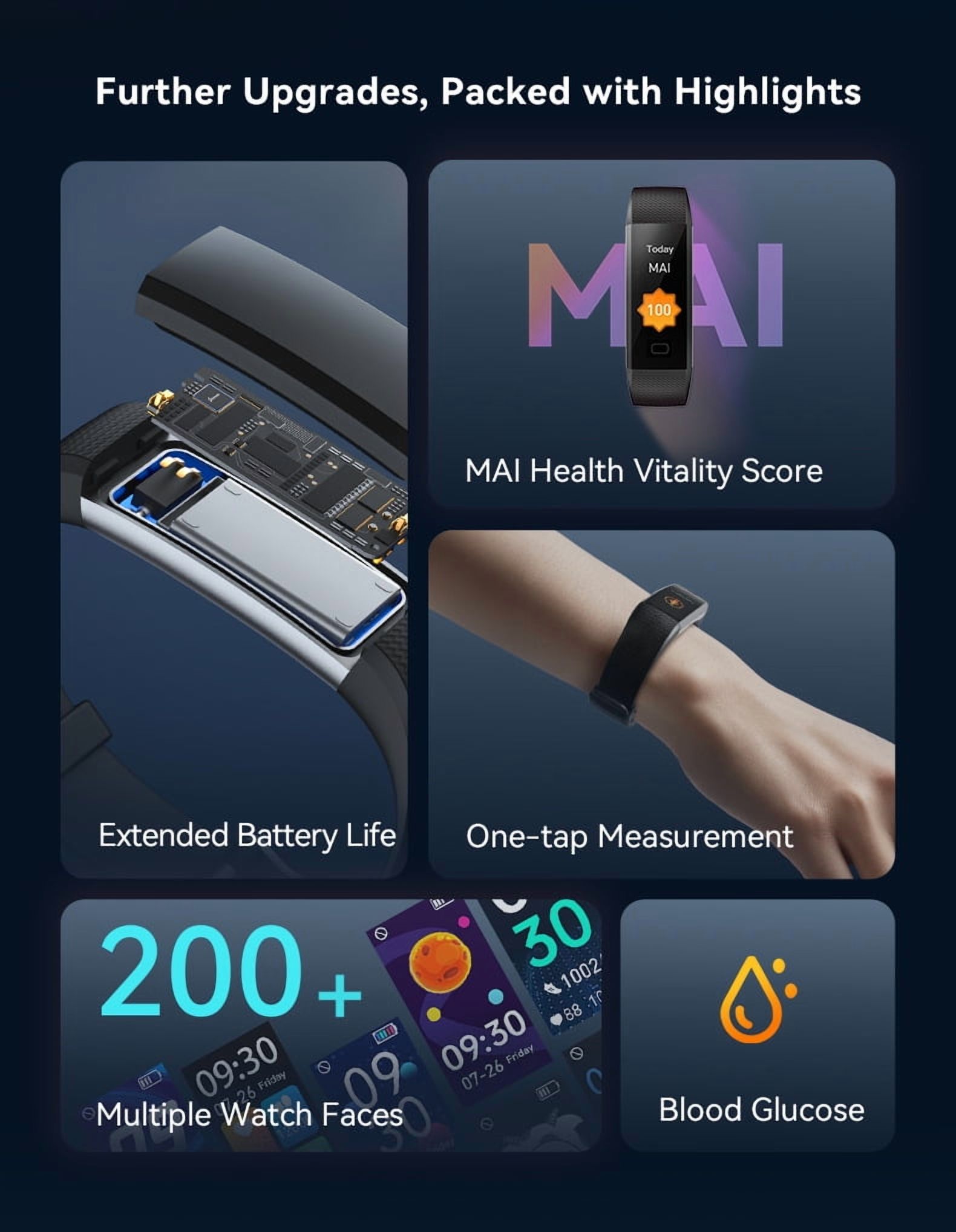 LAATIKUI S5 smart watch heart rate monitor fitness tracker waterproof bracelet