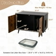 thumbnail image 3 of Pefilos 31" Hidden Large Cat Litter Boxes Enclosure Furniture with Divider, Cat-Shaped Entries Cat House for Bedroom, Living Room, Black, 3 of 7
