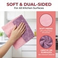 thumbnail image 3 of Unique Bargains 3pcs Kitchen Absorbent Microfiber Cleaning Towels Pink Purple 12" x 12", 3 of 8