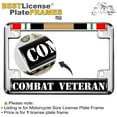 thumbnail image 2 of Motorcycle Metal License Plate Frame with Iraq Combat Veteran Design, 2 of 7