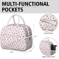 thumbnail image 6 of Lunch Bag Lunch Box for Women Reusable Insulated Lunch Bags,Water-Resistant Strawberry Plants Fruit White Cooler Lunch Tote Bag, Large Capacity for Work Travel Picnic, 6 of 6