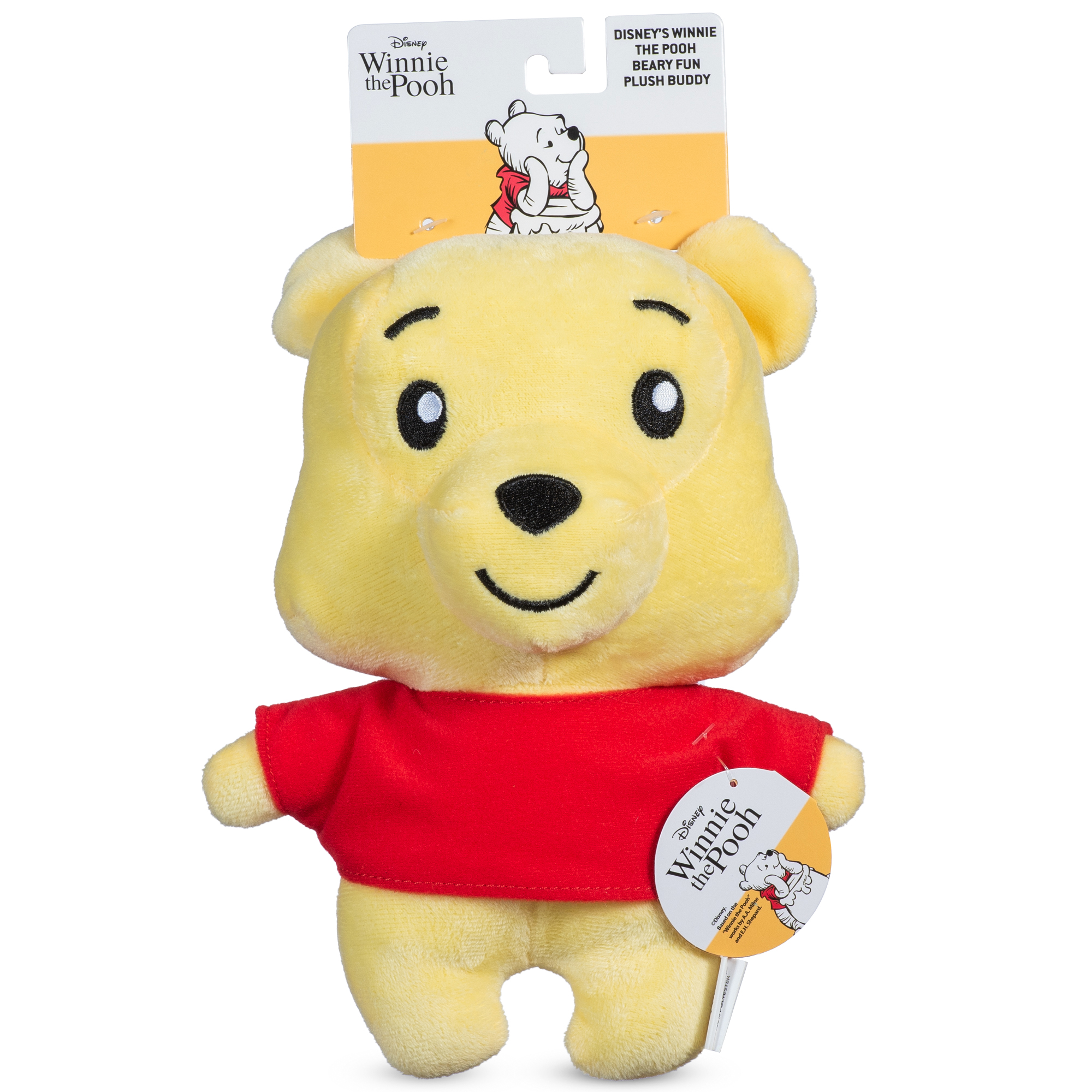 DISNEY WINNIE THE POOH: Pooh Plush Figurine Squeaker Pet Toy-9in
