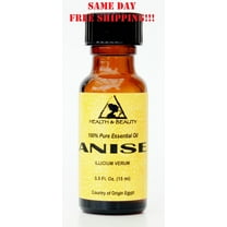 ANISE ESSENTIAL OIL AROMATHERAPY NATURAL 100% PURE GLASS BOTTLE 0.5 OZ, 15 ml