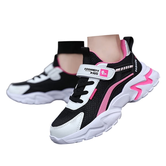 TAIAOJING Toddler Child Fashion Mesh Lace Up Sneakers Color Matching Casual Comfortable Running Shoes Cute Footwear 6-7 Years