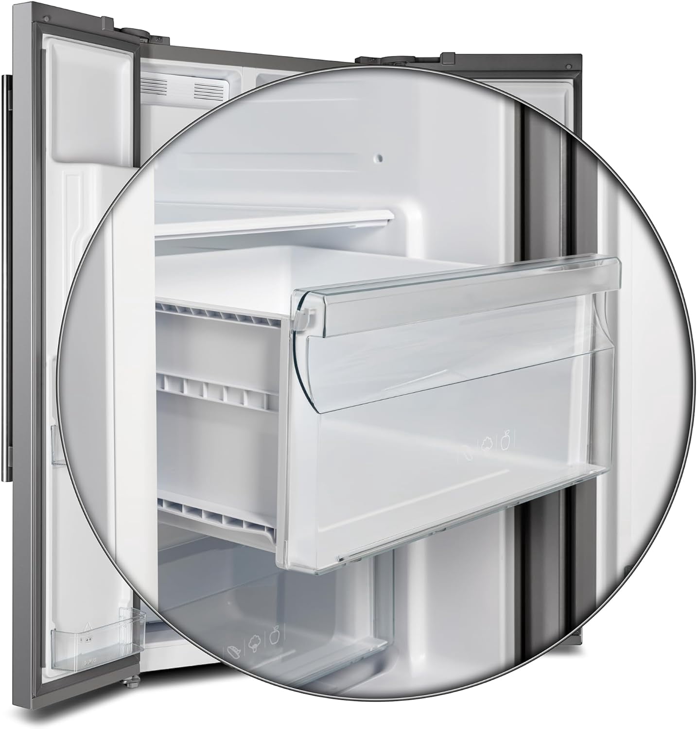 Forno Salerno 36-Inch Side-by-Side Stainless Steel Refrigerator, 20 cu.ft, ENERGY STAR Certified