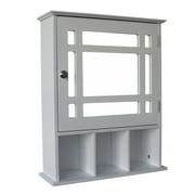 Multitrust Single Door Bathroom Cabinet Three Compartment Storage Furniture
