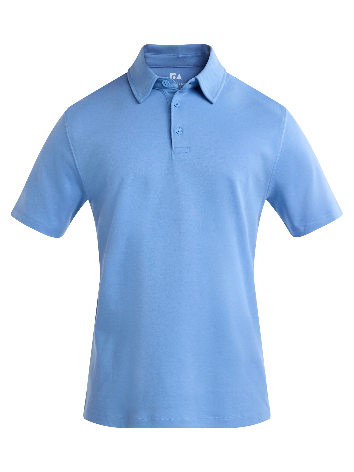 Free Assembly Mens Cotton Polo Shirt with Short Sleeves, Sizes XS-3XL