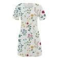 thumbnail image 5 of Cameland Robe Décontractée pour Femme à Blocs de Couleur Imprimée à Manches Courtes et à Col Rond, 5 of 5