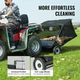 thumbnail image 6 of VEVOR Tow Behind Lawn Sweeper, 50 in Pull Behind Lawn Sweeper, 26 Cu. ft Large Capacity Leaf & Grass Collector, Heavy Duty Garden Sweeper with Adjustable Sweeping Height for Yard, Lawn, Farm, 6 of 9