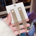 thumbnail image 3 of harmtty 1 Pair Bowknot Shape Shining Rhinestones Lady Earrings Heart Imitation Pearls Tassel Dangle Earrings Jewelry Accessory, 3 of 8