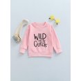 thumbnail image 3 of Elippeo Baby Sweatshirt 1Y 2Y 3Y 4Y 5Y 6Y Tops with WLID LIKE MY CURLS Letter Print, Classic Round Neck Spring Clothing, 3 of 8