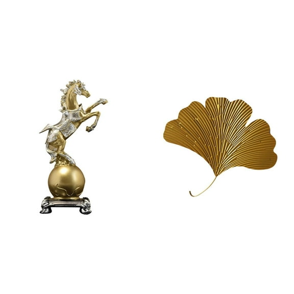 Dualoai Modern Abstract Wall Sculpture Decorative Figurine Resin Art Craft Ornament for Centerpiece Shelf Living Room Office Hotel Dining Room