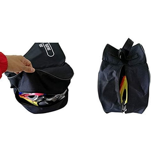FFIY Ice Skate Bag for Kids Roller Skates Bag Oxford Cloth Inline Skate Bag  Beach Tote Bag Skate Shape Bags Ski Snowboard Boots Storage Bag 