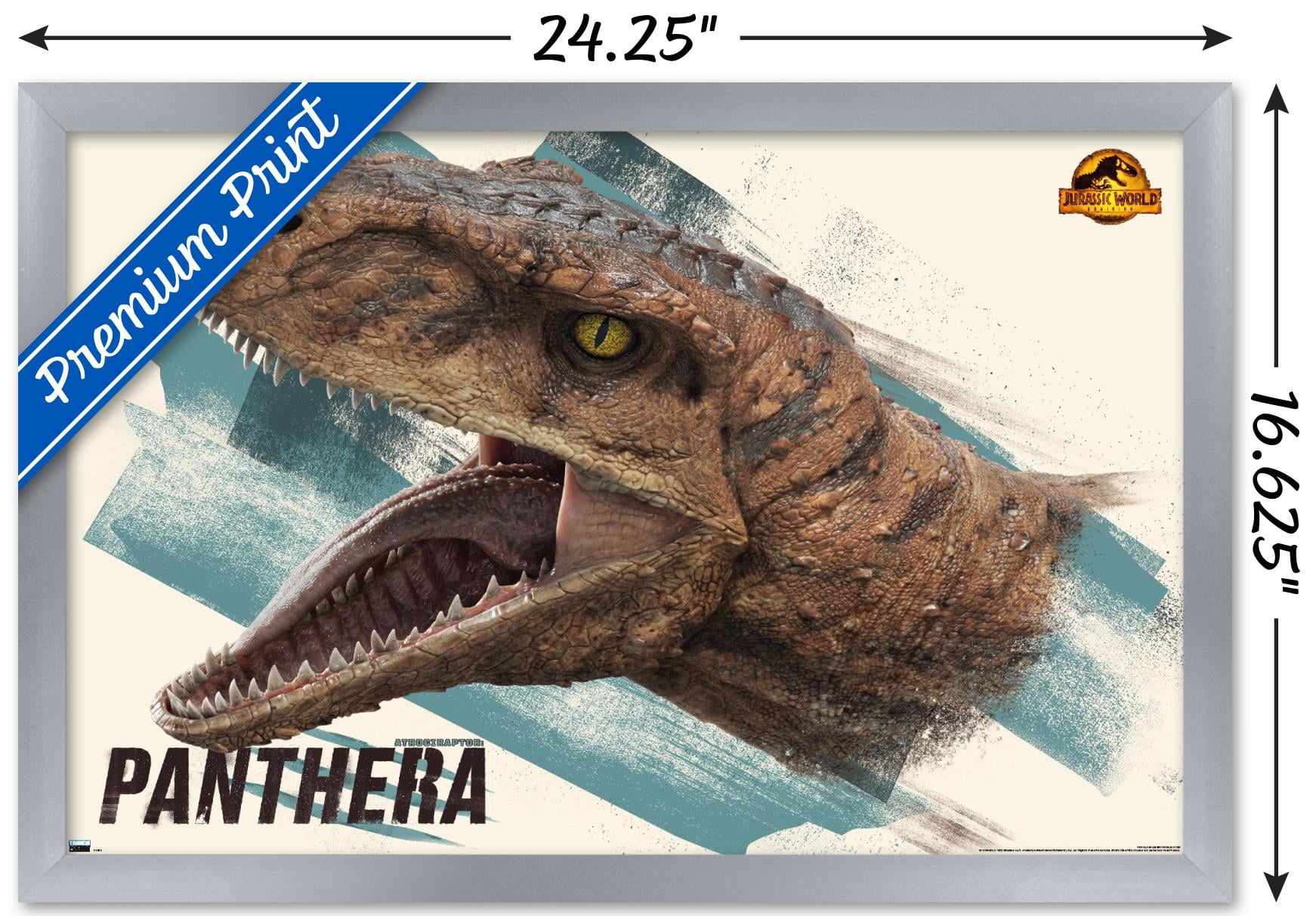 Jurassic World: Dominion - Panthera Wall Poster, 14.725" x 22.375" Framed