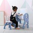 thumbnail image 3 of Gift For kids! 2 in 1 Kids Table & Chair, Painting Board with Storage, Children Activity Table Set for Drawing Reading Art/Kids Table and Chair Set, Drawing Board Writing Desk Toddlers Play Build, 3 of 8