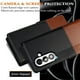 thumbnail image 4 of Funda de piel retro Rumwot para Samsung Galaxy Z Fold 7, color negro y marrón, 4 of 8