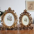 thumbnail image 2 of Hongchun Vintage Picture Frame 4x6 Inch, Oval Antique with Glass Front golden, 2 of 5