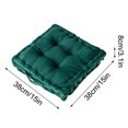 thumbnail image 2 of EazyTech Premium Thick Floor Cushion with Sturdy Leather Handles - Supportive Floor Pillow Seat Cushion for Sofa, Tatami Mat, Office & Kitchen Chairs - Soft Velvet Fill 15x15x3in E, 2 of 5