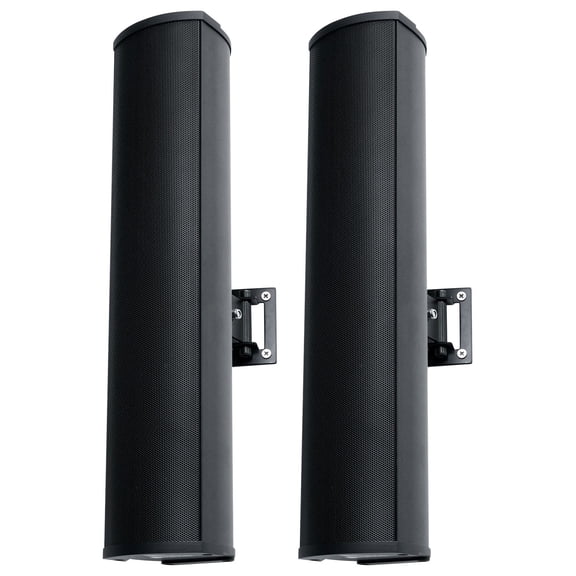 (2) Rockville WET ARRAY 4 Black Line Array Speakers For church/School/Auditorium