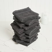 Living Fashions Washcloths 12 Pack – Size 12” x 12” – Soft & Absorbent Wash clothes (Grey)