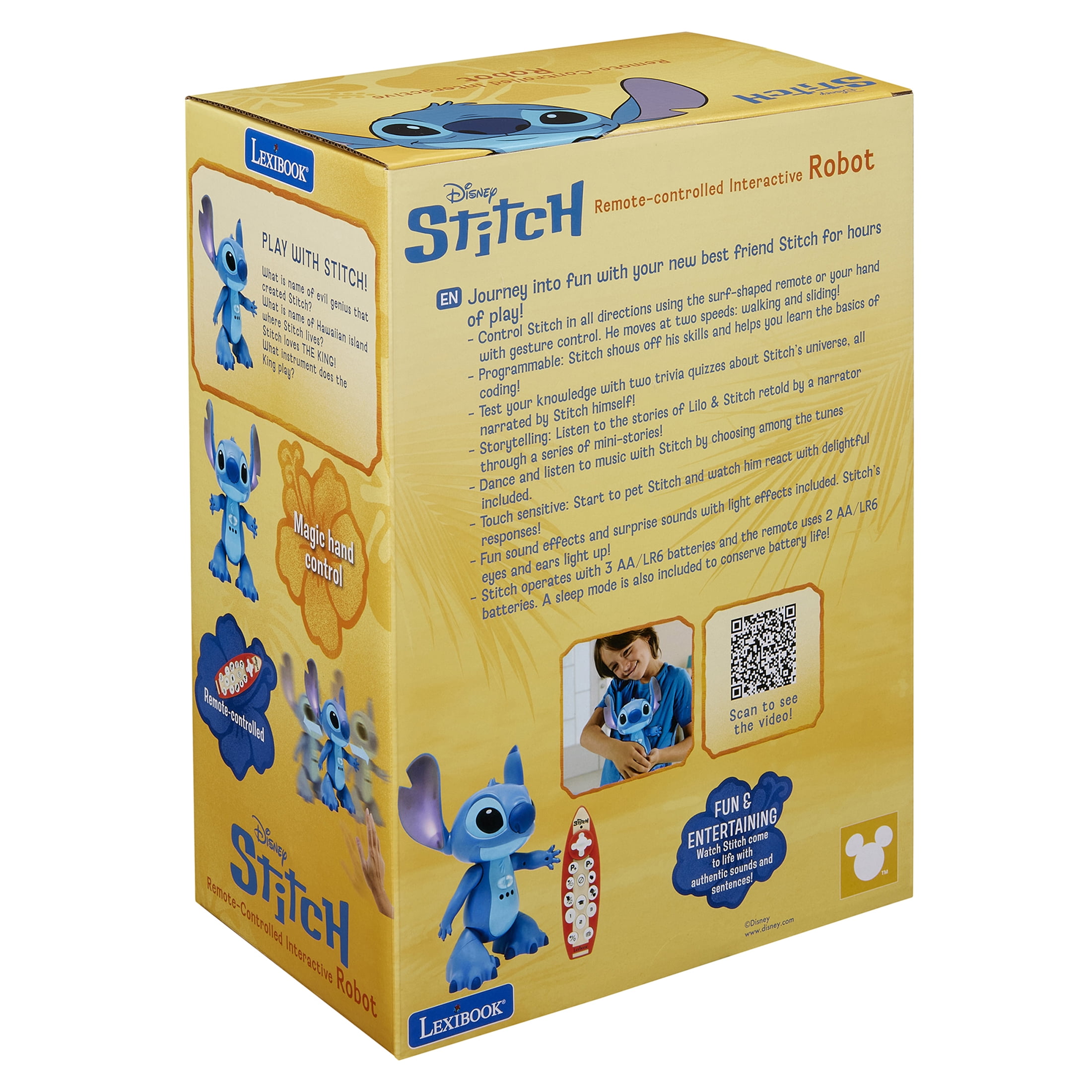 Disney Lilo & Stitch Interactive Talking Robot Toy for Ages 3+ by Lexibook