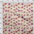 thumbnail image 2 of oneOone Viscose Jersey Cream Fabric Flower Watercolor Fabric For Sewing Printed Craft Fabric By The Yard 60 Inch Wide, 2 of 5