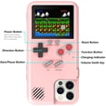 thumbnail image 5 of Funda para iPhone, Retro 3D Funda para teléfono Consola de juegos con 36 juegos clásicos, Pantalla a color Funda para teléfono de videojuegos a prueba de golpes para iPhone (para iPhone 13 Pro Max, Rosa) oso de fresa Electrónica, 5 of 5