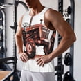 thumbnail image 5 of Lsque Farm Tractor Pattern Mens Tank Tops Muscle Athletic Quick Dry Sleeveless Workout Fitness T Shirts Beach Tank Top, Loose-fit Sleeveless Shirt for Men-4X-Large, 5 of 7