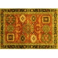 thumbnail image 1 of Ahgly Company Machine Washable Indoor Rectangle Abstract Yellow Modern Area Rugs, 2' x 4', 1 of 4