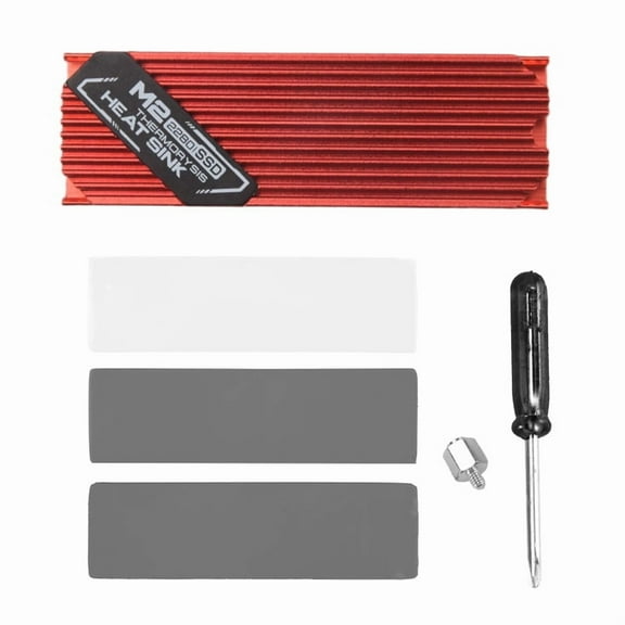 Ultrathin M.2 SSD Heat Sink M2 2280 Solid State Hard Disk Aluminum Heatsink Cooler Cooling Thermal Pad Red