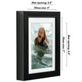 thumbnail image 2 of Americanflat 5" x 7" Gallery-Style Picture Frame with Mat to Secure Artwork, Prints, and Photos - Black, 2 of 7
