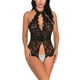 thumbnail image 2 of Lencería de mujer Mono de encaje sexy Ropa de dormir Body Ropa interior hueca, S, Negro Speravity XX000097-02, 2 of 7