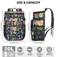 thumbnail image 2 of Spring Floral Wildflower and Butterfly Print Insulated Cooler Backpack - 20L Lightweight & Portable, 2 of 4